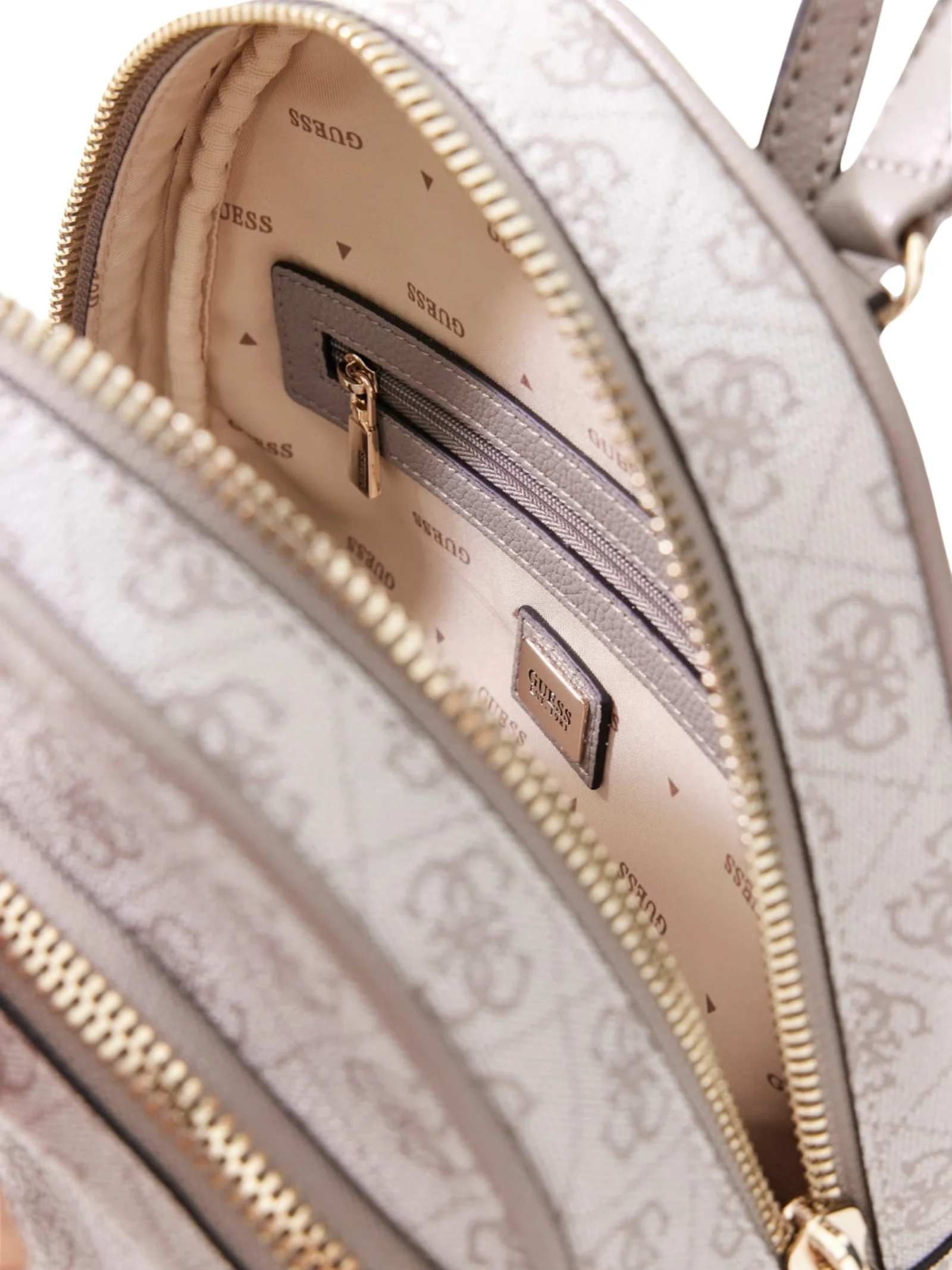 Zaino Guess bianco con doppio scomparto e logo 4G all over - Image 2