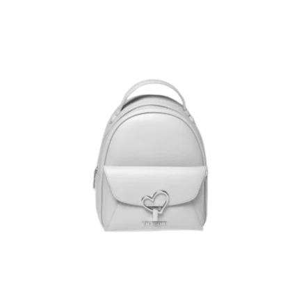 Zaino Love Moschino grigio con dettaglio cuore in 3D