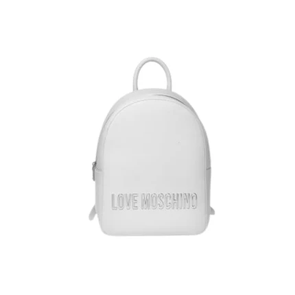 Zaino Love Moschino grigio con logo lettering tono su tono